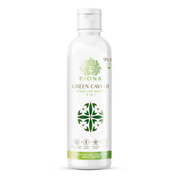Biona Green Caviar 3 az 1-ben micellás víz – természetes arctisztító flakon