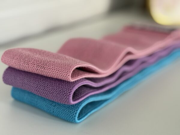 Fenékformáló szalag szett – 3 db-os textil ellenállásos szalag készlet comb- és csípőedzéshez - Image 4
