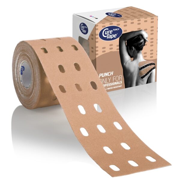 CureTape Punch kineziológiai tapasz – bézs szín, 5 cm x 5 m