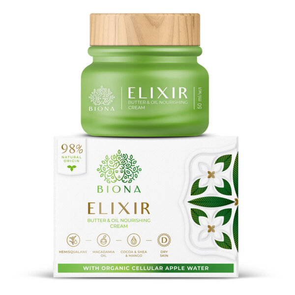 Biona Elixir butter & oil tápláló krém – Intenzív védelem a száraz és érzékeny bőrnek